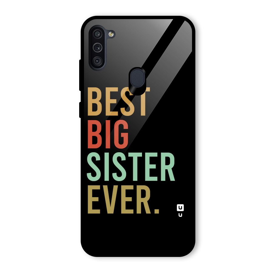 Best Big Sister Ever Glass Back Case for Galaxy M11