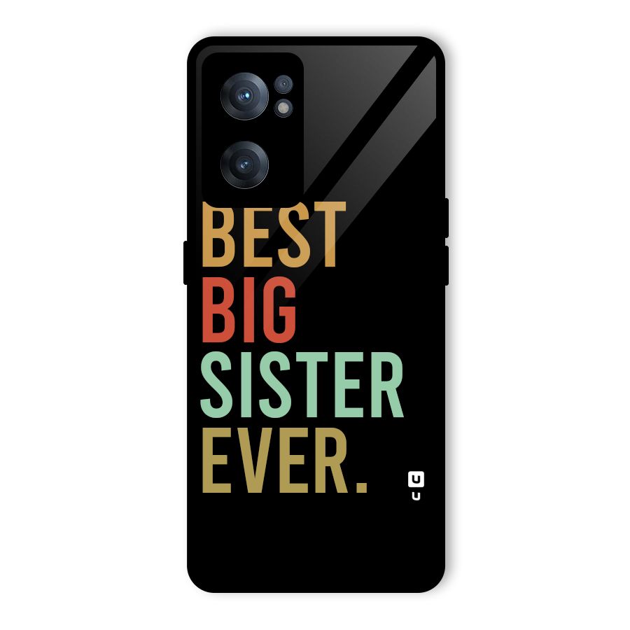 Best Big Sister Ever Glass Back Case for OnePlus Nord CE 2 5G