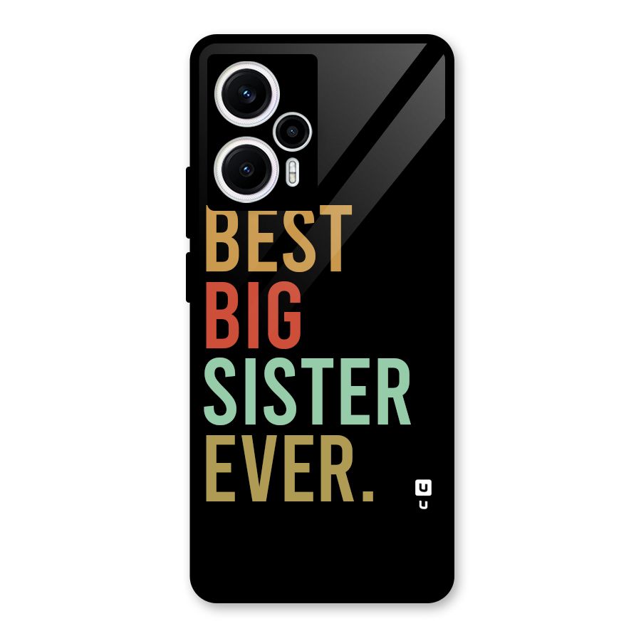 Best Big Sister Ever Glass Back Case for Poco F5