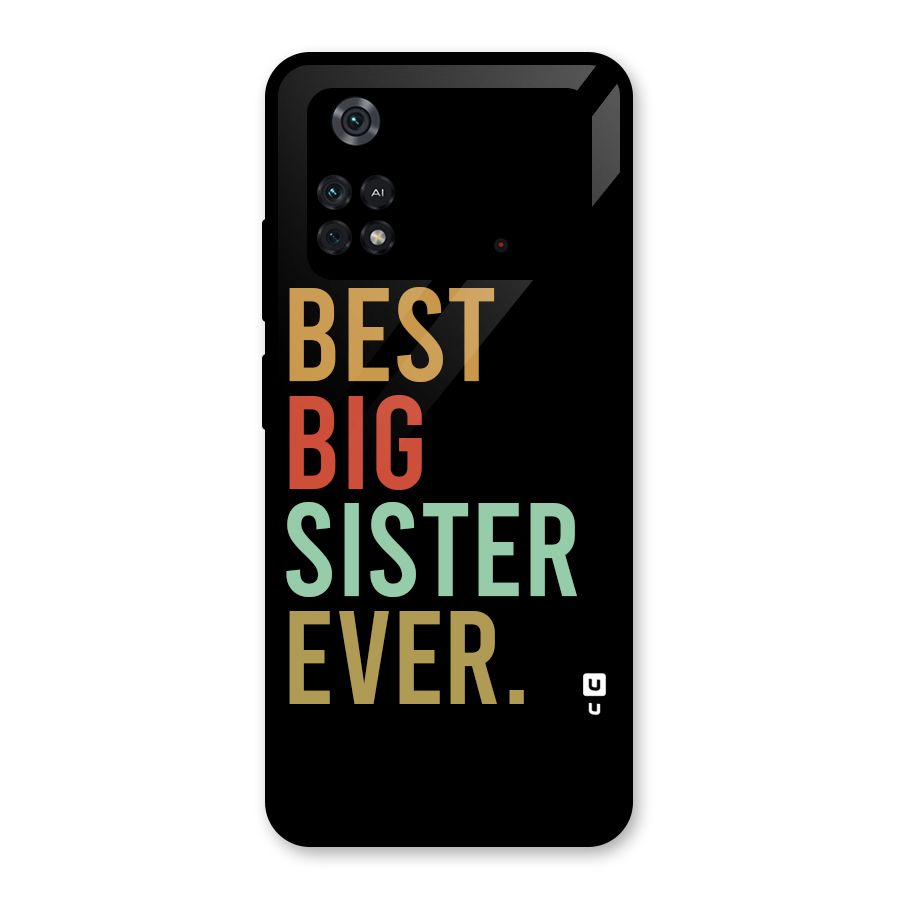 Best Big Sister Ever Glass Back Case for Poco M4 Pro 4G