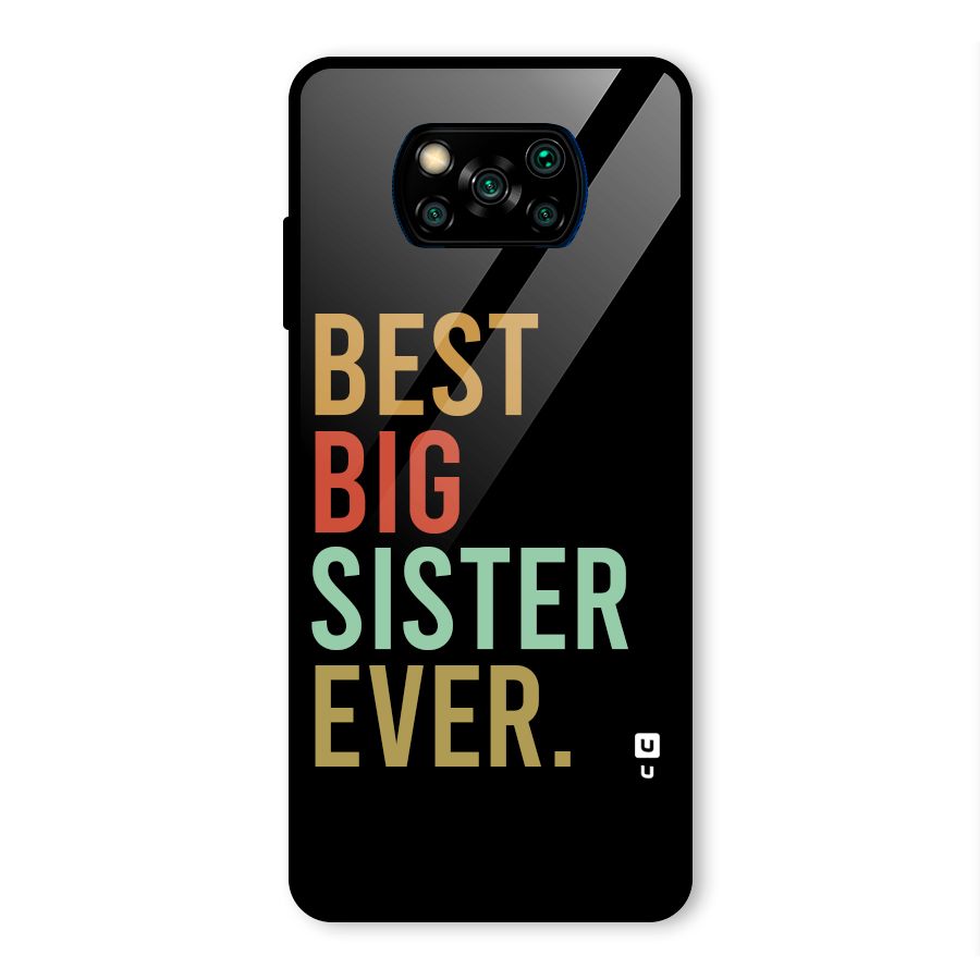 Best Big Sister Ever Glass Back Case for Poco X3 Pro