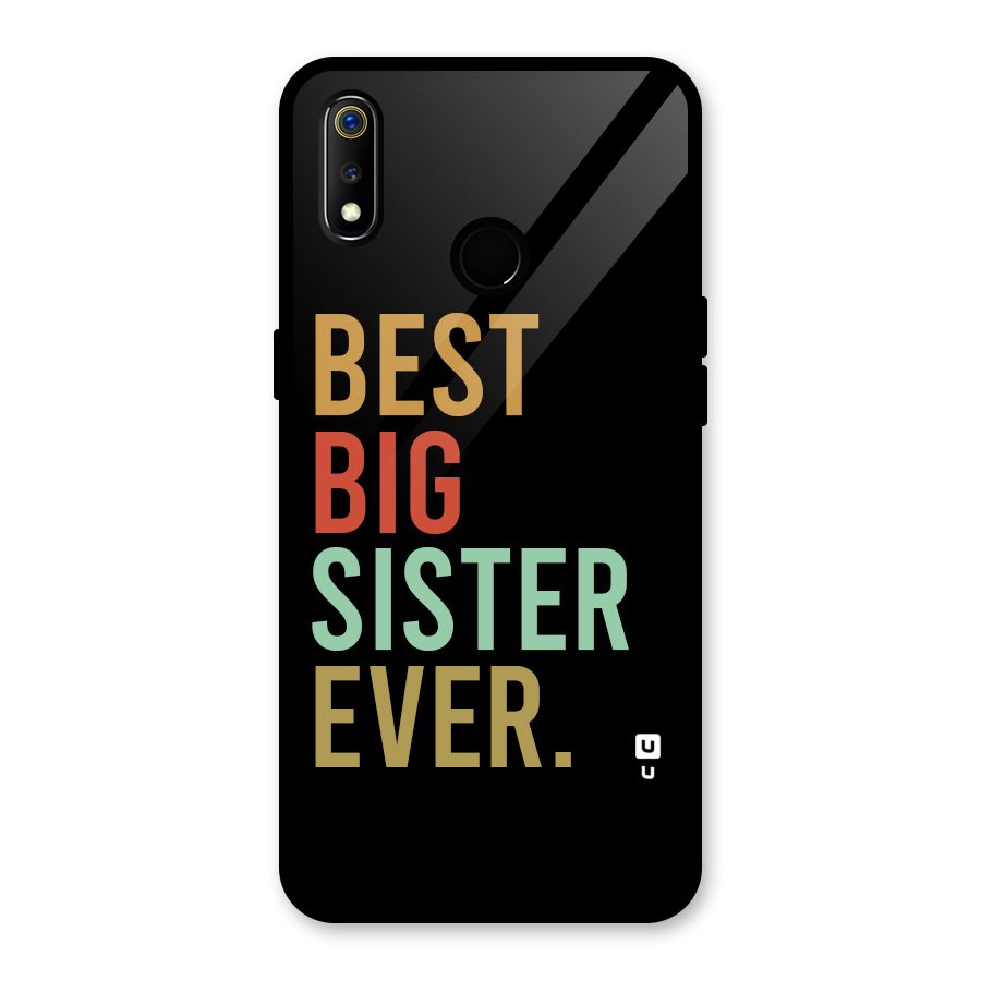 Best Big Sister Ever Glass Back Case for Realme 3