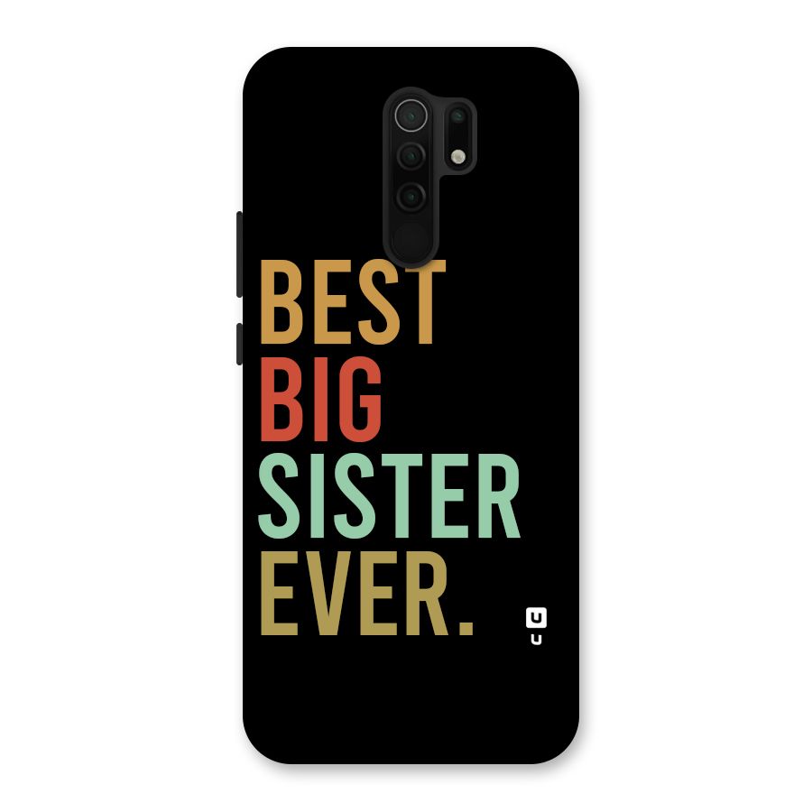 Best Big Sister Ever Glass Back Case for Redmi 9 Prime