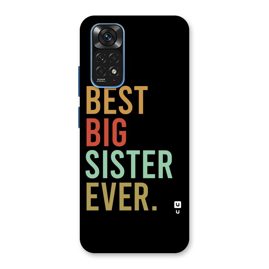 Best Big Sister Ever Glass Back Case for Redmi Note 11S