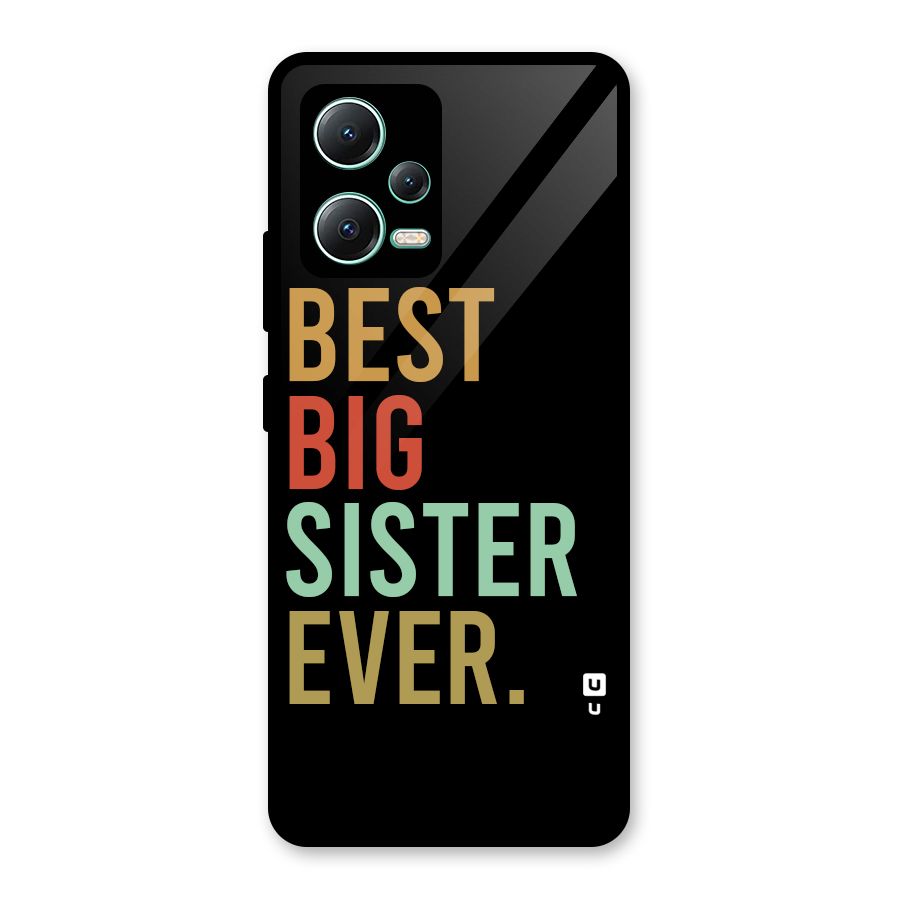 Best Big Sister Ever Glass Back Case for Redmi Note 12 5G
