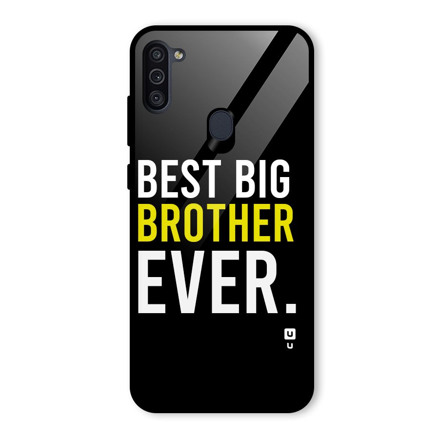 Best Brother Ever Glass Back Case for Galaxy M11