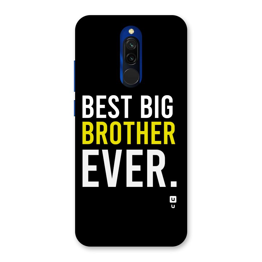 Best Brother Ever Glass Back Case for Redmi 8