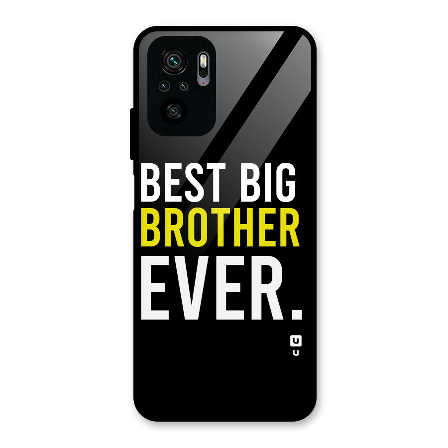 Best Brother Ever Glass Back Case for Redmi Note 10S