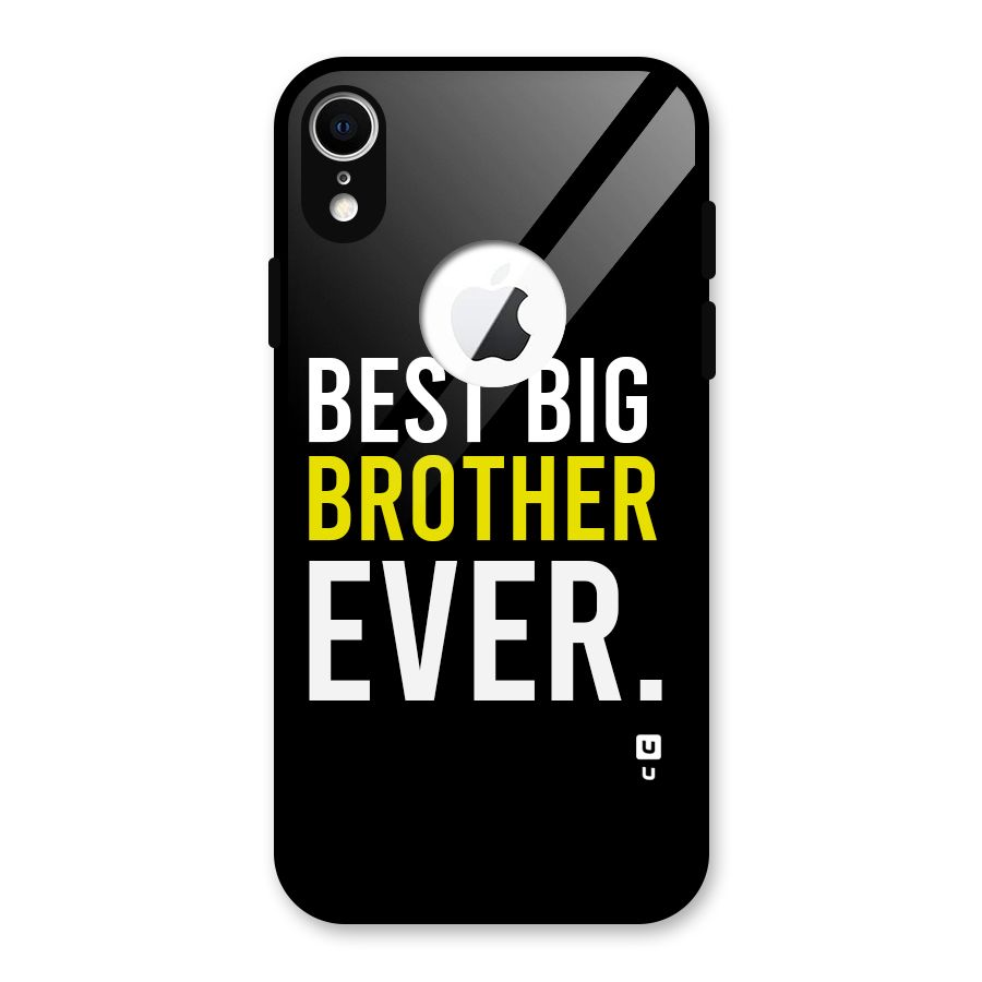 Best Brother Ever Glass Back Case for iPhone XR Logo Cut