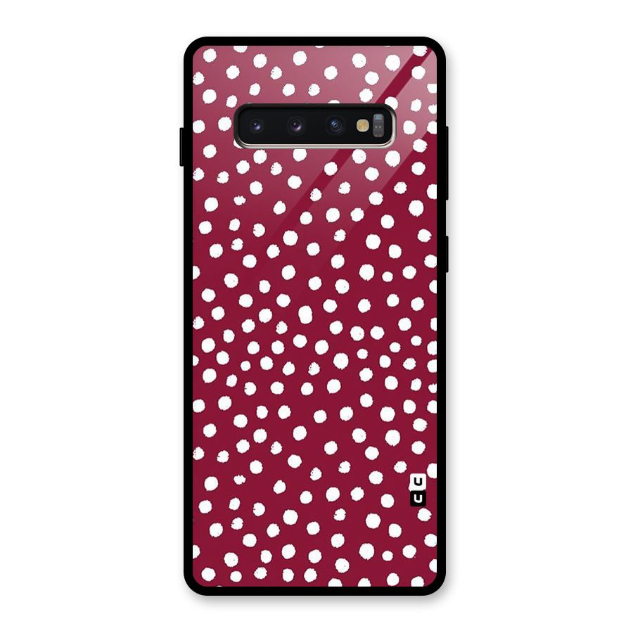 Best Dots Pattern Glass Back Case for Galaxy S10 Plus