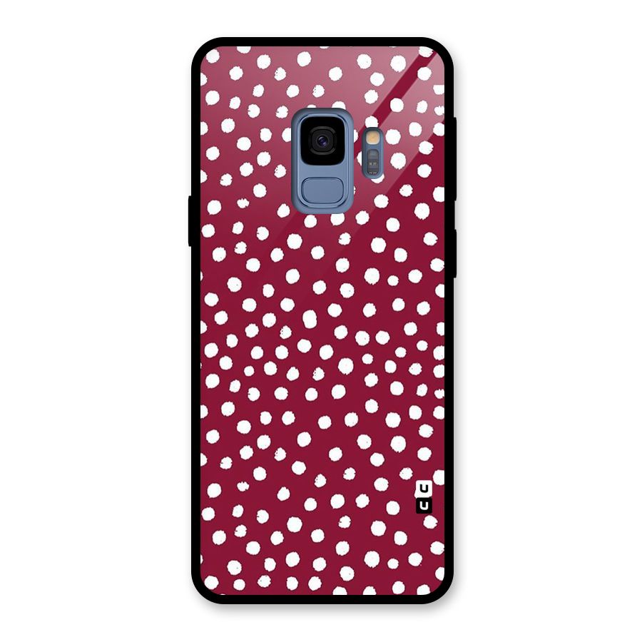 Best Dots Pattern Glass Back Case for Galaxy S9