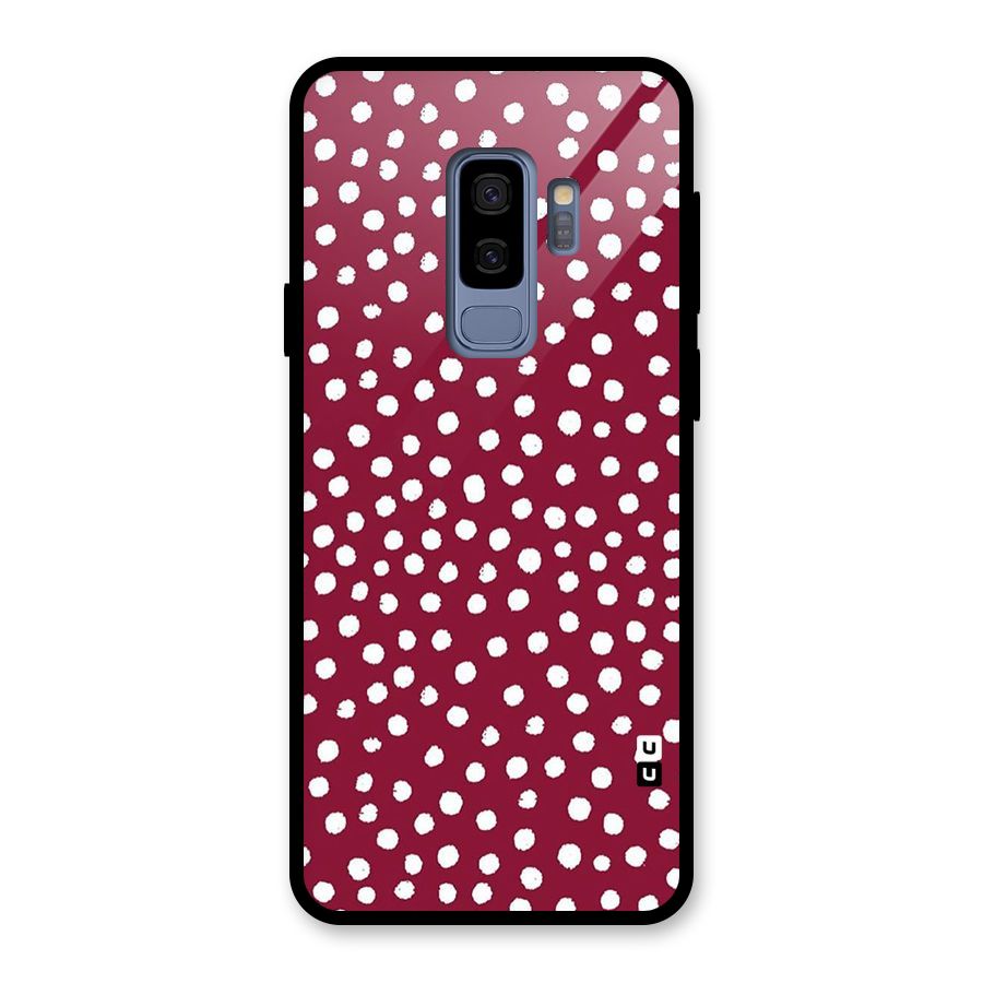 Best Dots Pattern Glass Back Case for Galaxy S9 Plus