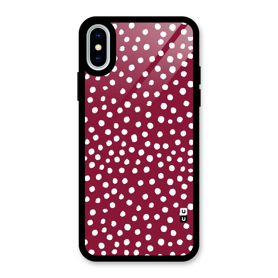 Best Dots Pattern Glass Back Case for iPhone X