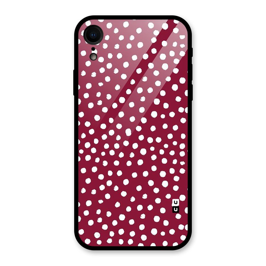 Best Dots Pattern Glass Back Case for iPhone XR