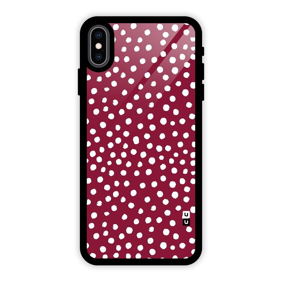 Best Dots Pattern Glass Back Case for iPhone XS Max