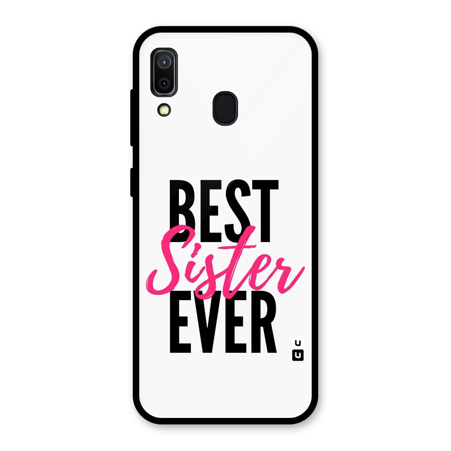 Best Sister Ever Glass Back Case for Galaxy A30