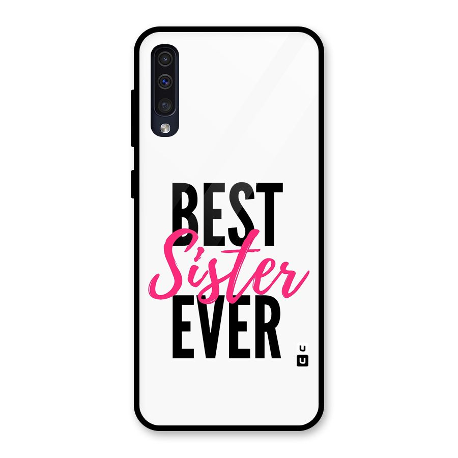 Best Sister Ever Glass Back Case for Galaxy A50s