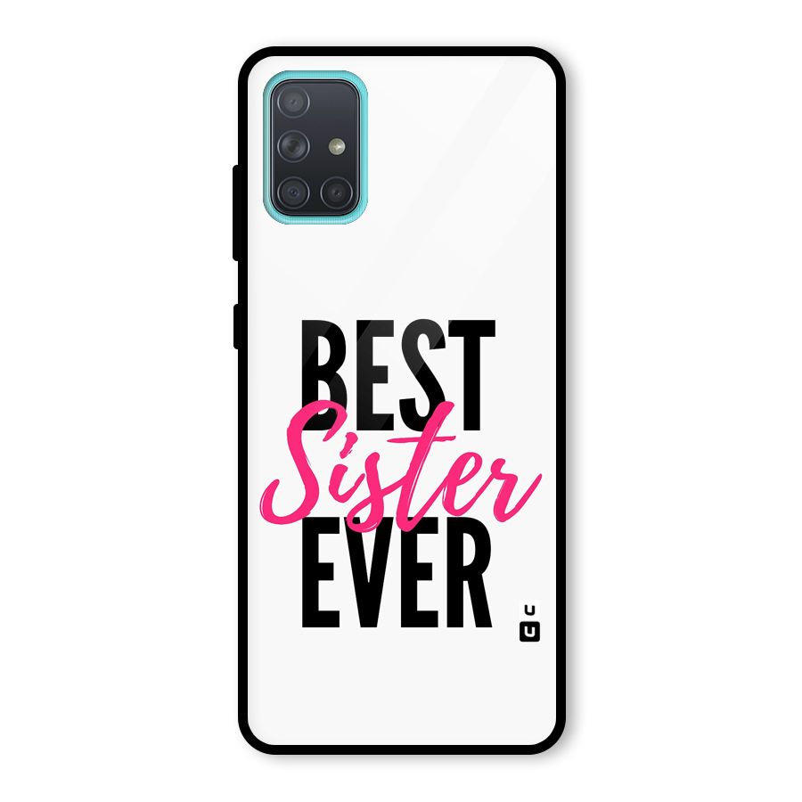 Best Sister Ever Glass Back Case for Galaxy A71