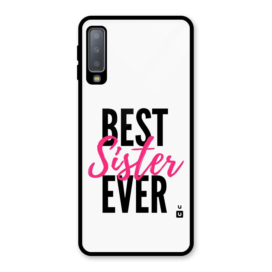 Best Sister Ever Glass Back Case for Galaxy A7 (2018)