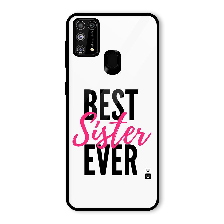 Best Sister Ever Glass Back Case for Galaxy F41
