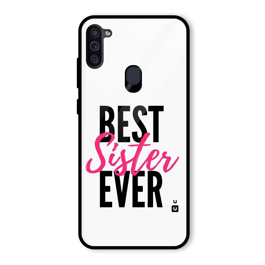 Best Sister Ever Glass Back Case for Galaxy M11