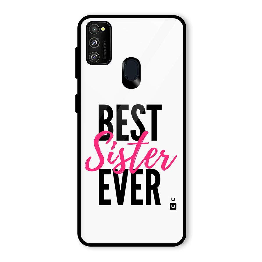 Best Sister Ever Glass Back Case for Galaxy M30s