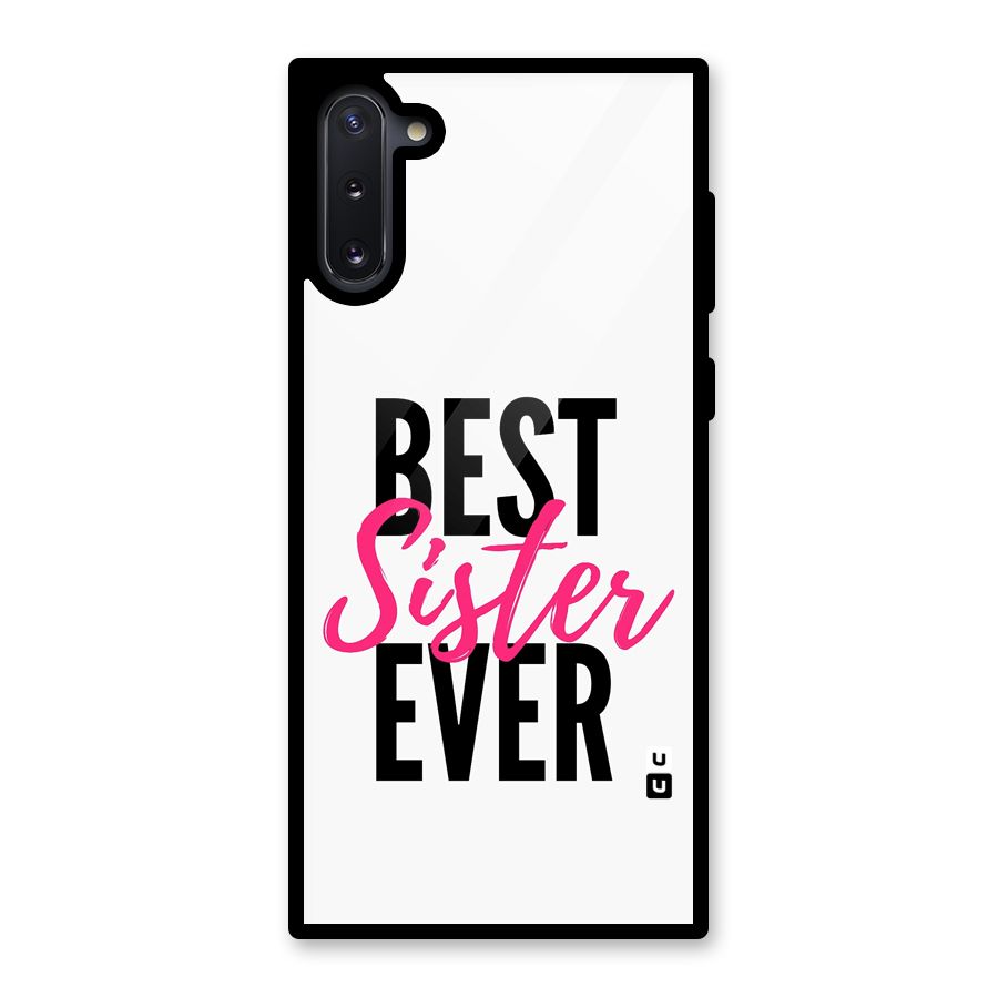 Best Sister Ever Glass Back Case for Galaxy Note 10
