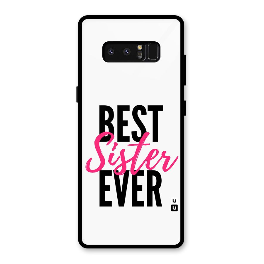 Best Sister Ever Glass Back Case for Galaxy Note 8