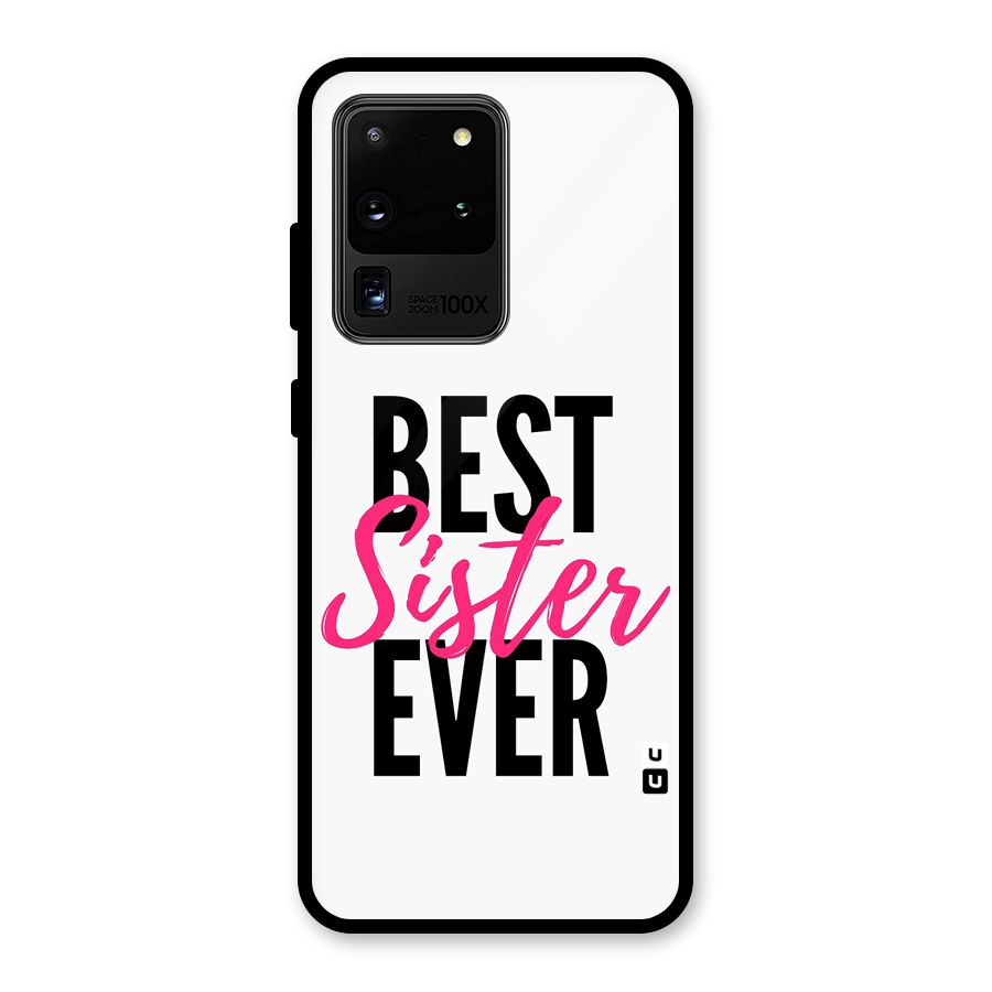 Best Sister Ever Glass Back Case for Galaxy S20 Ultra