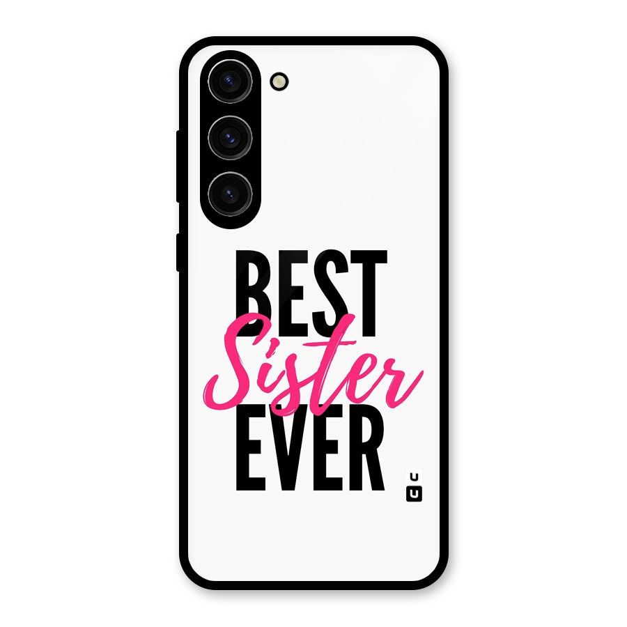 Best Sister Ever Glass Back Case for Galaxy S23 Plus