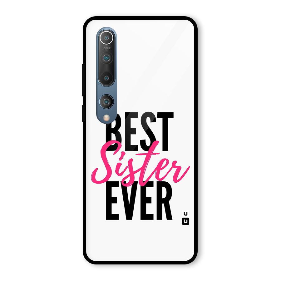 Best Sister Ever Glass Back Case for Mi 10