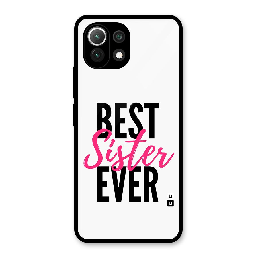 Best Sister Ever Glass Back Case for Mi 11 Lite NE 5G