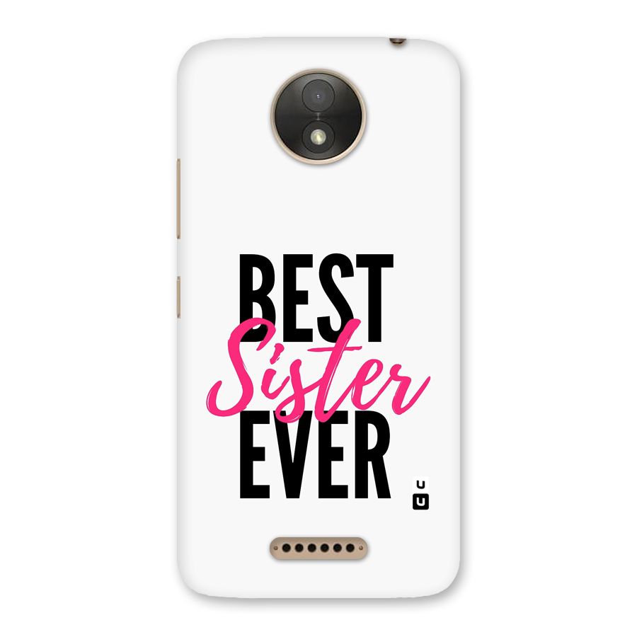 Best Sister Ever Back Case for Moto C Plus