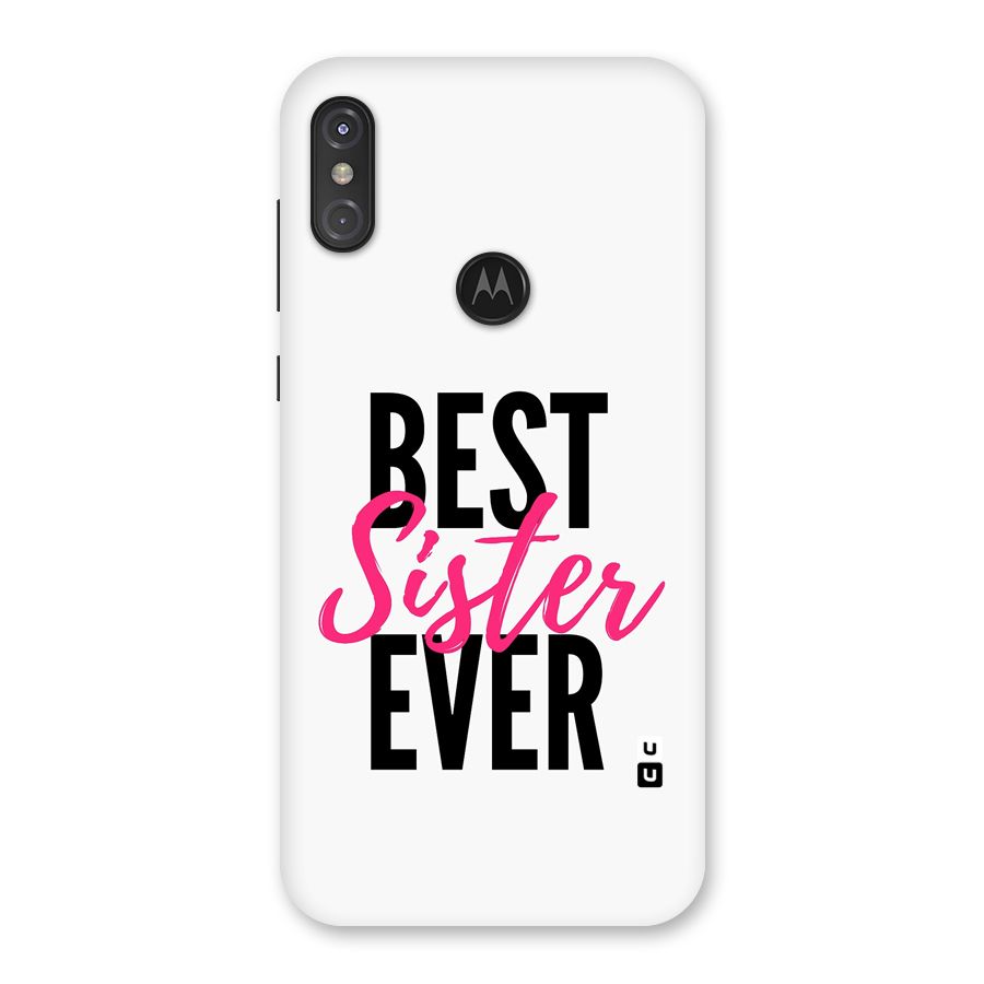 Best Sister Ever Back Case for Motorola One Power