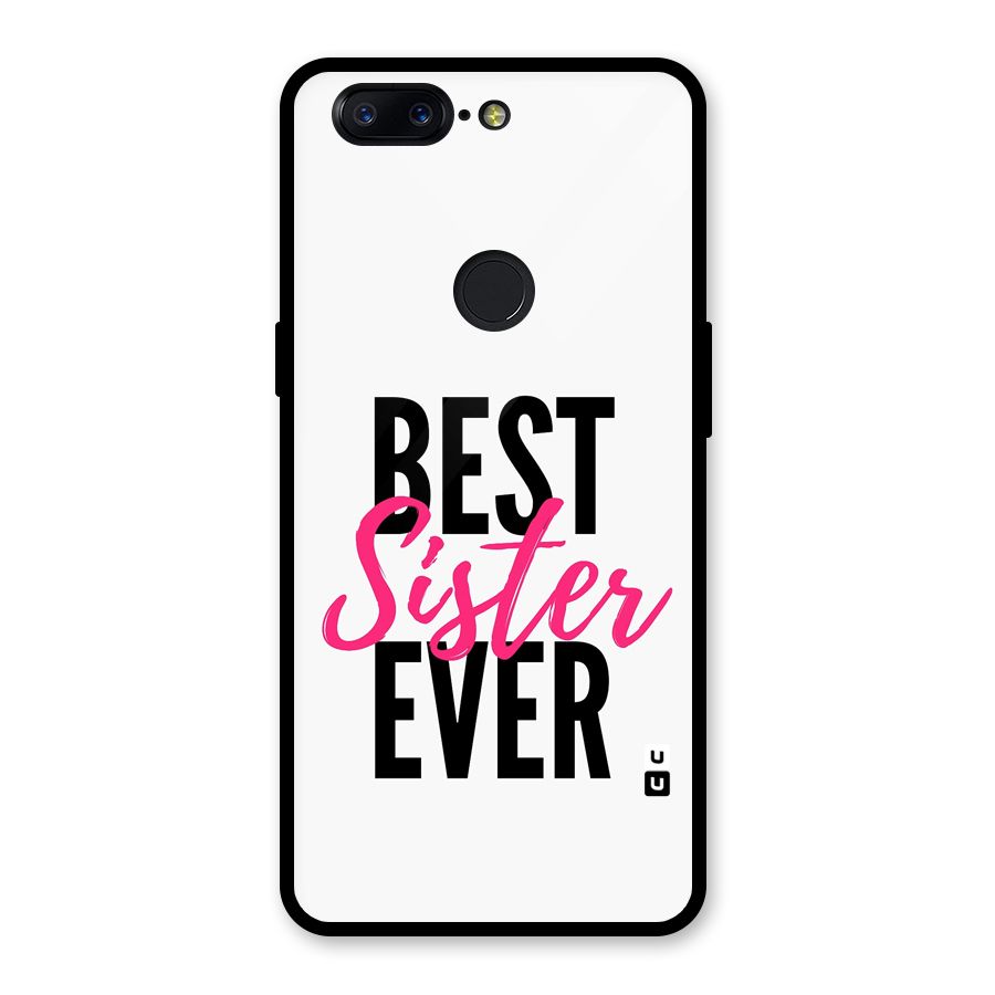 Best Sister Ever Glass Back Case for OnePlus 5T