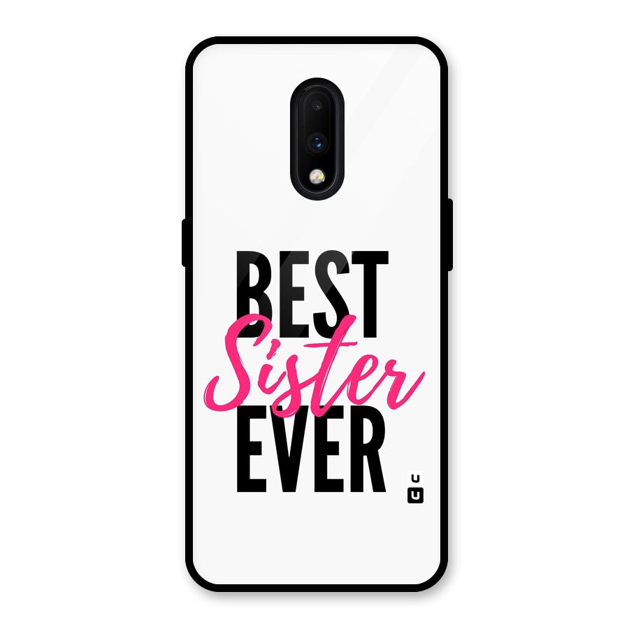 Best Sister Ever Glass Back Case for OnePlus 7