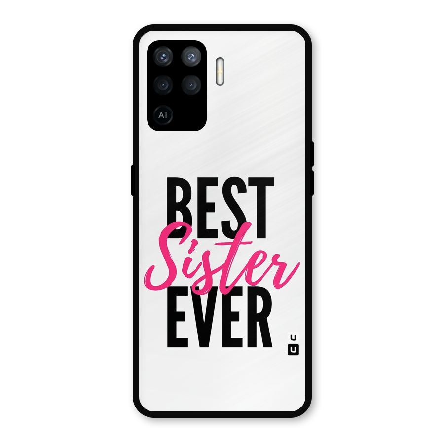 Best Sister Ever Glass Back Case for Oppo F19 Pro