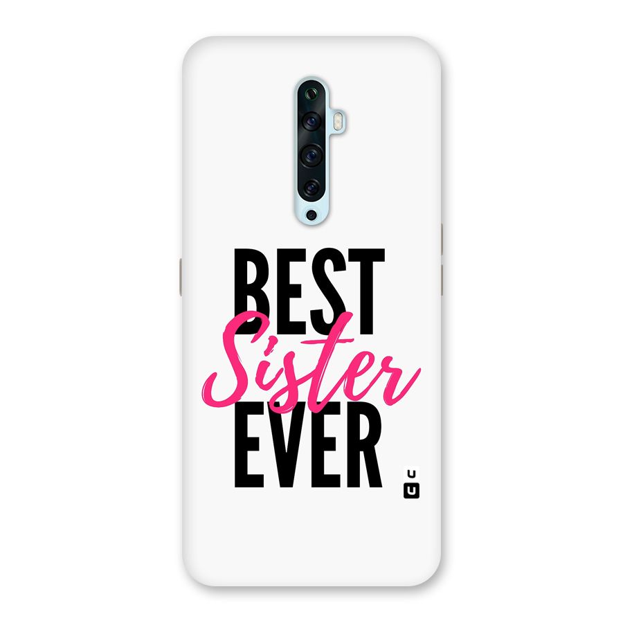 Best Sister Ever Glass Back Case for Oppo Reno2 F