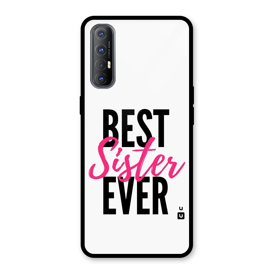 Best Sister Ever Glass Back Case for Oppo Reno3 Pro