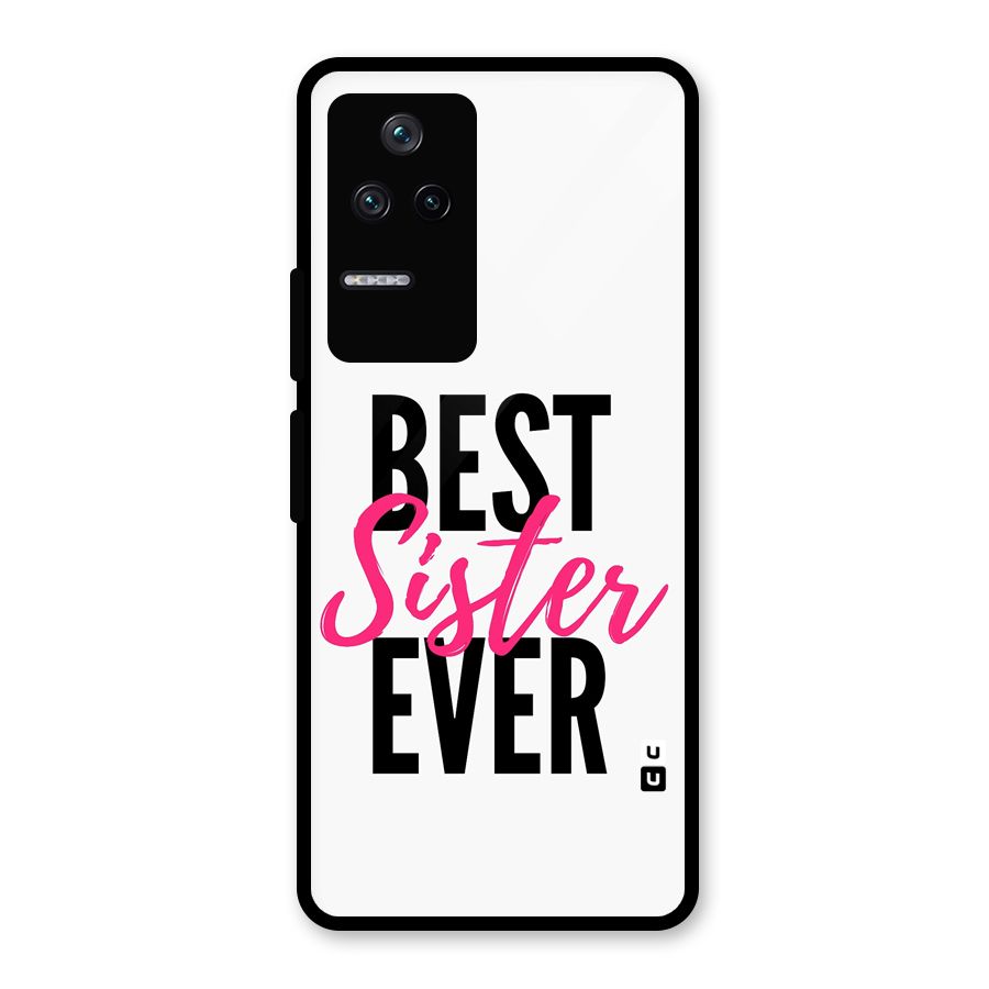 Best Sister Ever Glass Back Case for Poco F4 5G