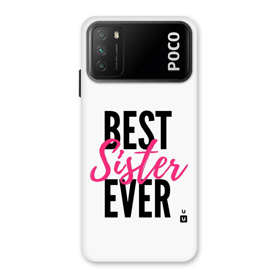 Best Sister Ever Back Case for Poco M3