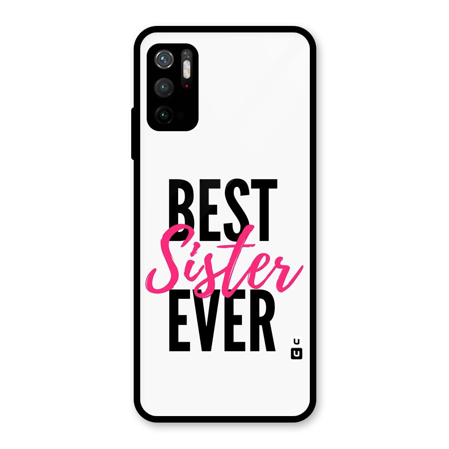 Best Sister Ever Glass Back Case for Poco M3 Pro 5G