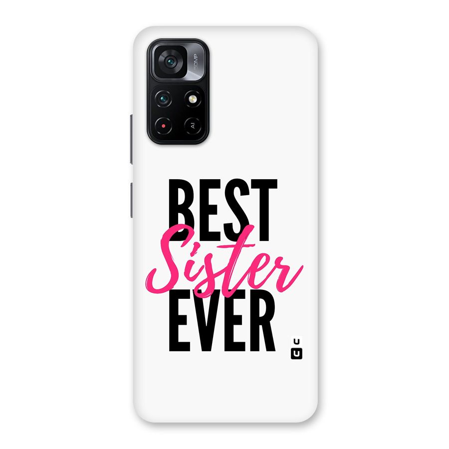Best Sister Ever Glass Back Case for Poco M4 Pro 5G