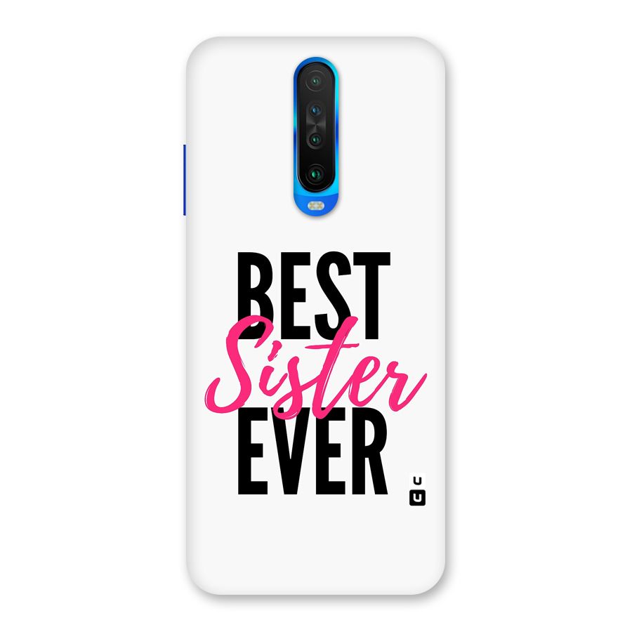 Best Sister Ever Back Case for Poco X2