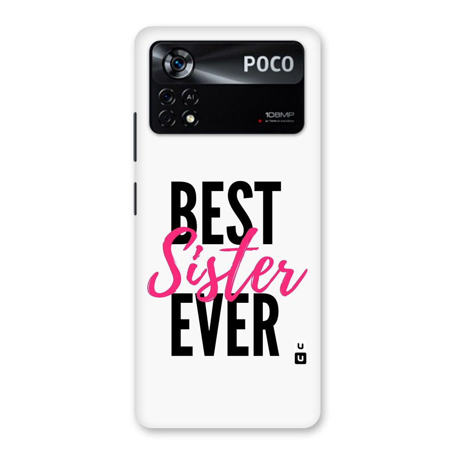 Best Sister Ever Back Case for Poco X4 Pro 5G
