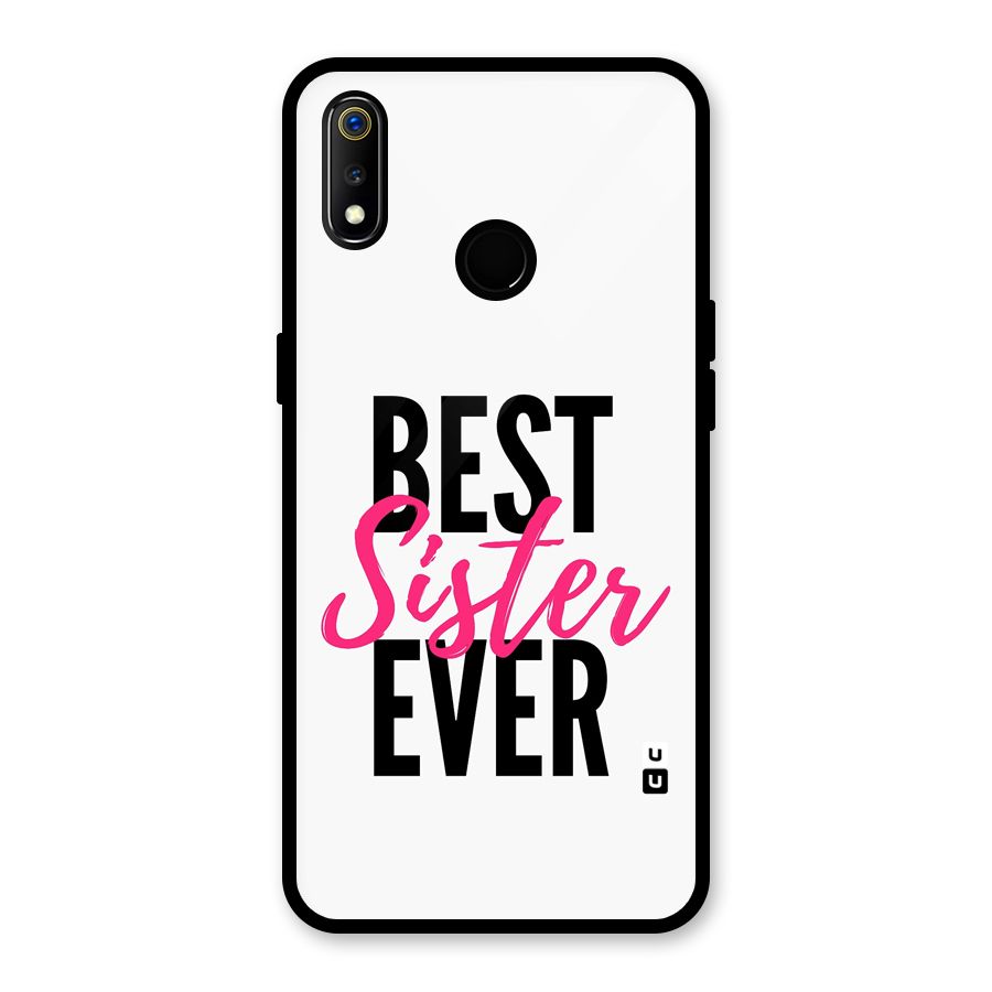 Best Sister Ever Glass Back Case for Realme 3i