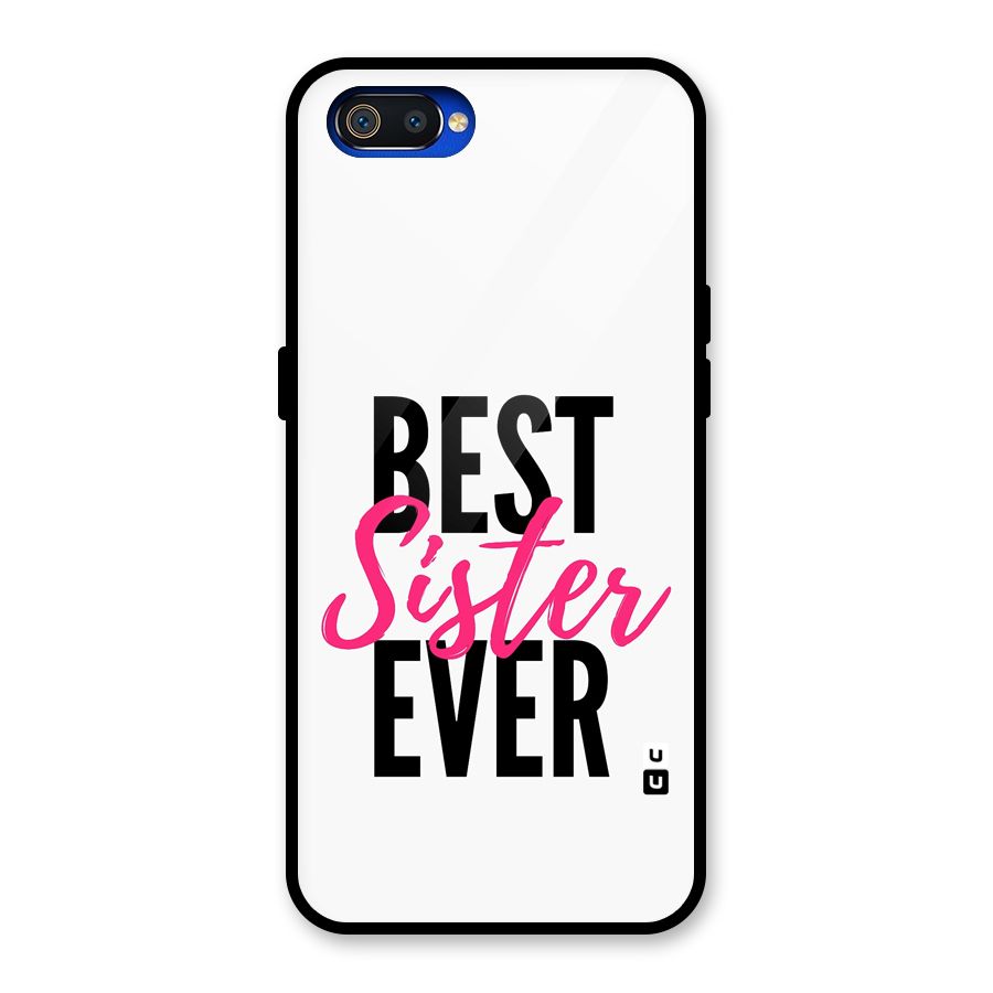 Best Sister Ever Glass Back Case for Realme C2