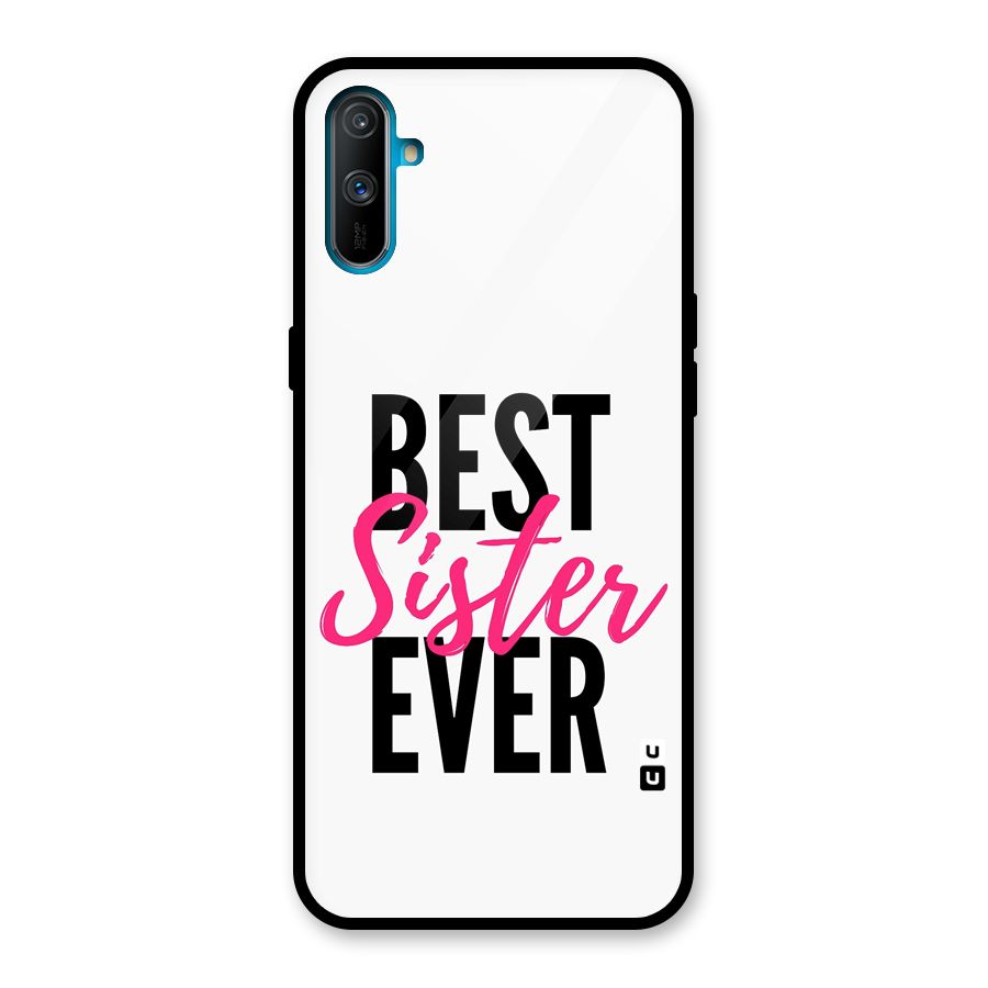 Best Sister Ever Glass Back Case for Realme C3