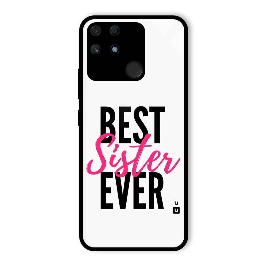 Best Sister Ever Glass Back Case for Realme Narzo 50A