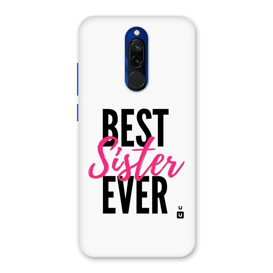Best Sister Ever Glass Back Case for Redmi 8